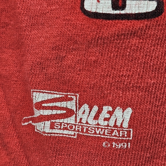 VINTAGE SALEM JORDAN CHICAGO BULLS NBA T-SHIRT 1991 MADE IN USA SIZE L. - Picture 5 of 16